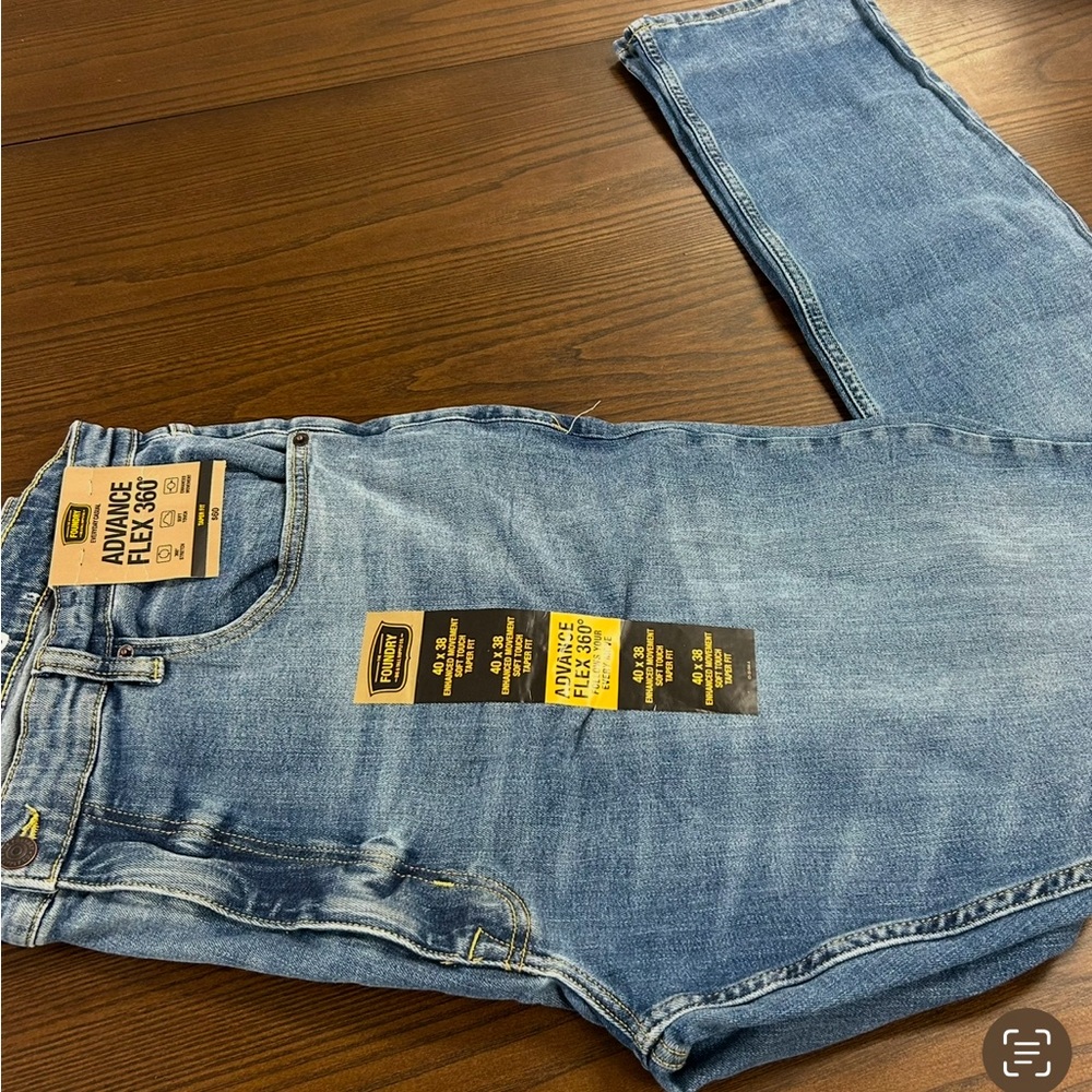 The Foundry Supply Co. Blue Straight Denim with Relaxed Fit